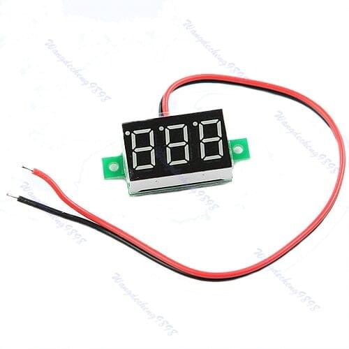 3Pcs/Lot Mini LED DC2.5-30V Red Volt Voltage Meter Display Digital Voltmeter Self-Powered