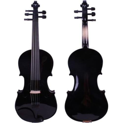 4/4 New 5 string Electric Acoustic Violin Solid Wood Nice Sound dark red blue black