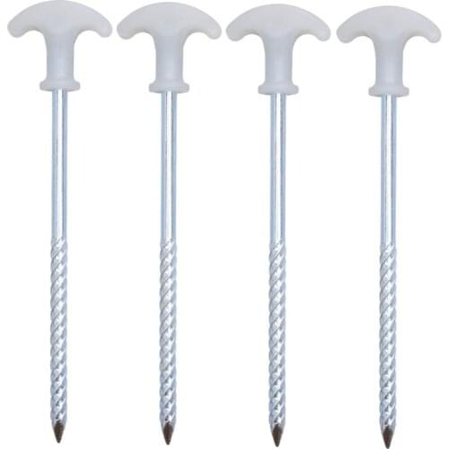 4PCS Outdoor Camping Tent Stakes Ground Tent Nail Peg Ground Screw Nail For Canopies Car Ports Sheds Travel Tent Accessories
