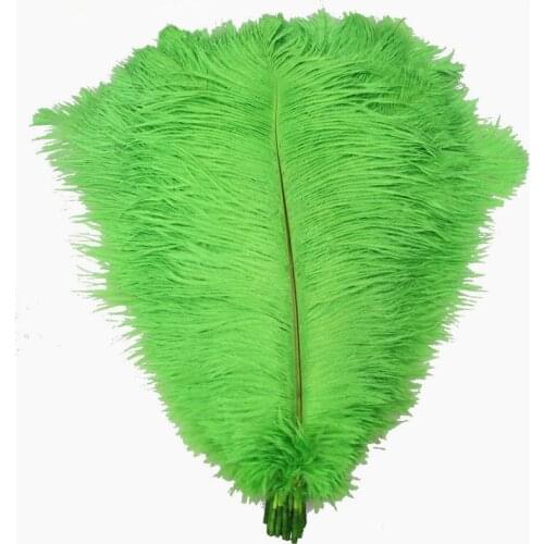 50Pcs/Lot Apple Green Ostrich feathers for crafts 15-70cm ostrich feather decor Wedding Feathers Ostrich Decoration Accessories
