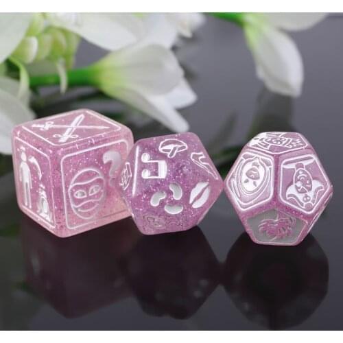 7pcs/set Story Dices for story Time Polyhedral Game Dice Says Party Multi Faces Acrylic Dice Toy Drop Shipping