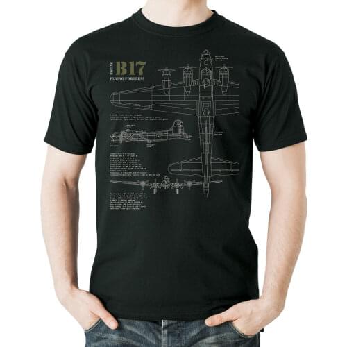 Aviation Themed Boeing B17 Flying Fortress Bomber T-Shirt. Summer Cotton Short Sleeve O-Neck Mens T Shirt New S-3XL
