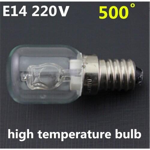E14 220v high temperature 500 degrees 25W Steamer bulb halogen Tungsten halogen quartz high temperature Oven bulb E14 220V 25W