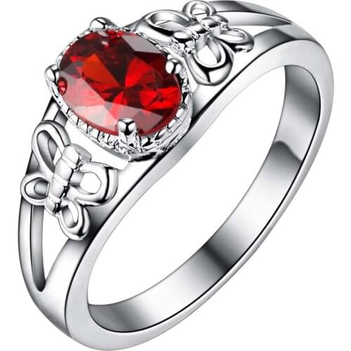 Elegant dark red stone Hot silver plated Ring ,fashion jewelry Ring , /XRPNZHQB MDJYWFZY