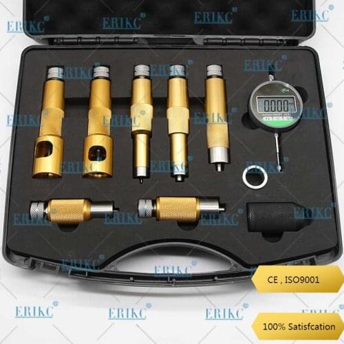 ERIKC Common Rail Injector Solenoid Valve Gap Adjustment Washer Shims Armature Lift Measuring Repair Tool Kits