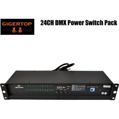 Good Quality 24 Channels Stage Light Power Switch Controller Pack 24 Output Female Socket 24 Output 0.5A per channel 110V-220V