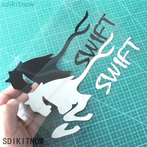 Horse Run Cool Sports Sticker Racing Windows Decal Car Styling For suzuki swift 2007 2008 2018 accessories