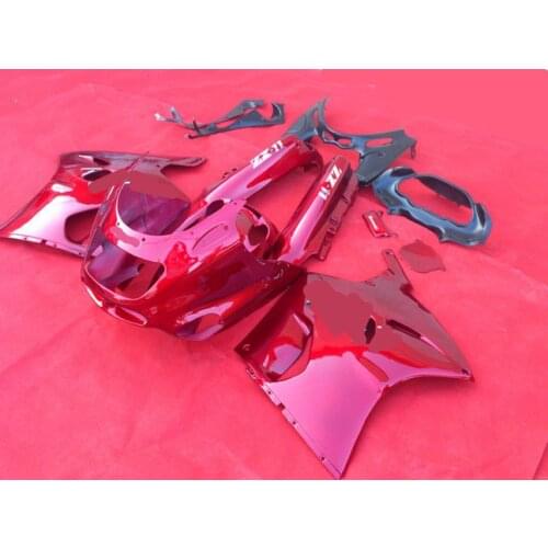 Custom Fairing kit for KAWASAKI Ninja ZZR1100 93 99 00 01 03 ZZR 1100 1993 2001 2003 ABS Hot red Fairings set+gifts KA24