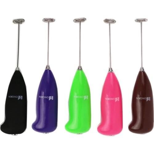 Creative Manual Mini Convenient Stainless Steel Head of Kitchen Gadgets Creamy Chocolate Cappuccino Electric Milk Foamer