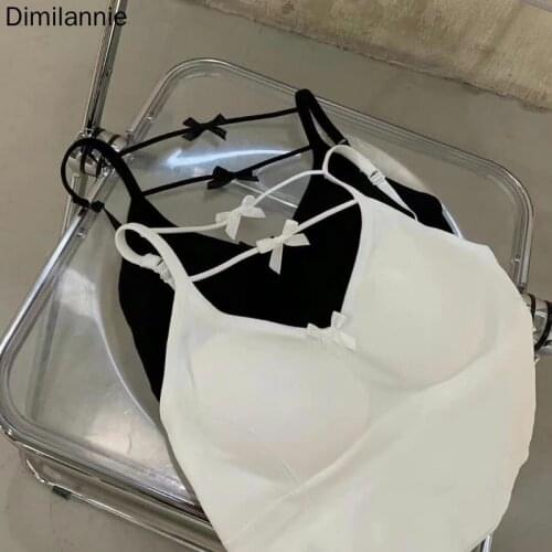 New Style Chest Wrapping Pure Desire Cross Bowknot Suspender Vest with Chest Cushion Gathering Back Underwear