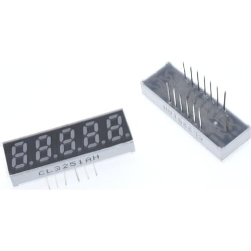 Common Cathode/ Anode 0.32 inch digital tube 5 bits digital tube led display 0.32inches RED digital tube
