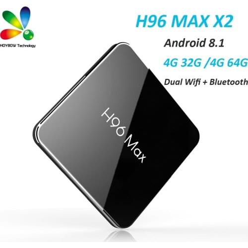 20pcs H96 Max X2 Smart TV box Android 9.0 4GB RAM 32GB OR 64G ROM WiFi 2.4G/5G BT4.0 HDMI 2.0 4K Android Media Player