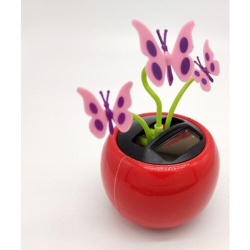Q9QB Solar Powered Dancing Flower Toys with Adhesive Stickers Kids Party Favors Eco-friendly Solar Dancing Flowers