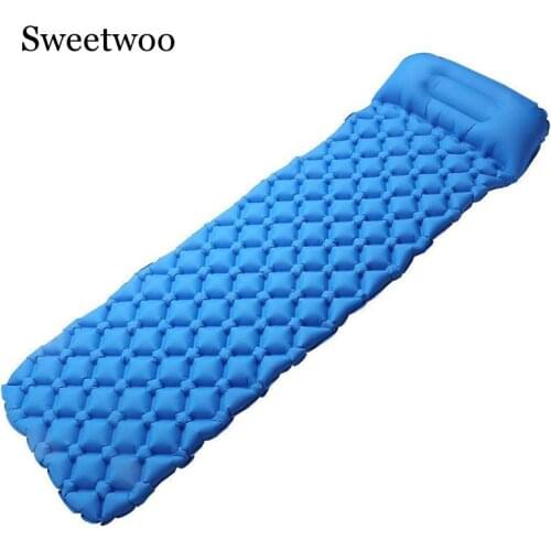 Camping Sleeping Pad Ultralight, Self Inflating Sleeping Pad Camping, Backpacking, Hiking With Pillow, Lightweight, Waterproof