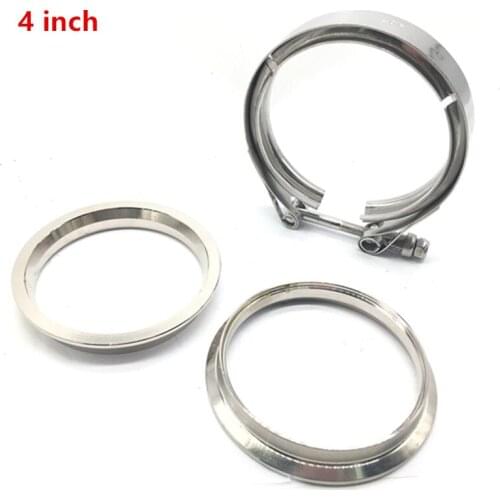 Universal Upgraded 4"inch 102mm Auto Parts V-band clamp kit for Turbo, Exhaust pipes Turbo Downpipe Exhaust Clamp V band