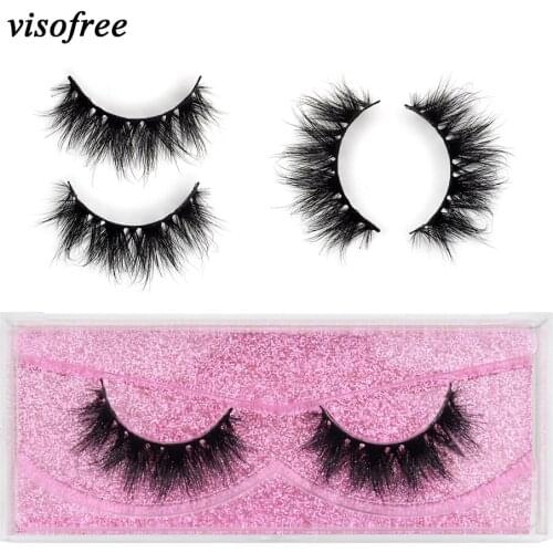 Visofree Eyelashes 3D Mink Lashes 1 pair natural full volume soft lashes long eyelash fluffy extension eyelash makeup beauty K16