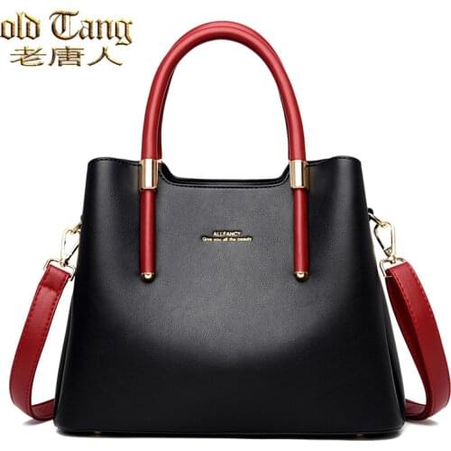 OLD TANG Large Capacity Luxury Shoulder Crossbody Bags For Women 2020 New High Quality Solid color Pu Leather Handbag Sac A Main