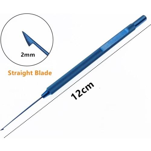 1pcs 120mm Titanium Straight Goniotomy knife ophthalmic surgical instruments