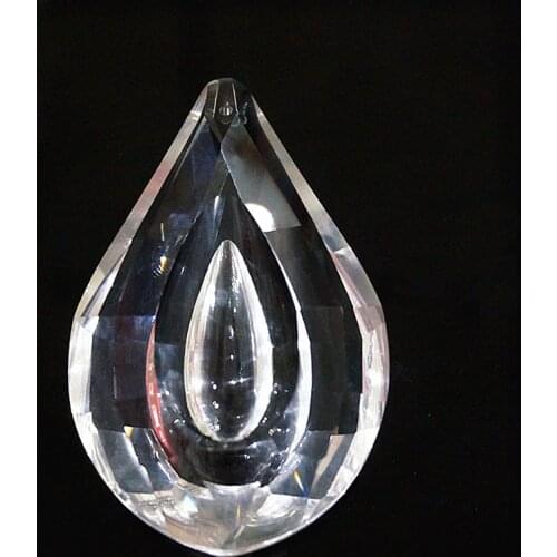 28PCS/LOT Clear 89MM Glass Crystal drop Suncatcher Hanging Chandelier Parts Curtain Accessories Home Decoration+Free Rings