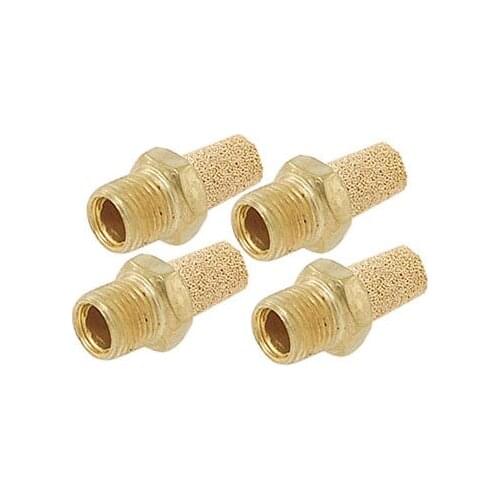 4 Pcs Cylinders Sintered Noise Reduce Silencer Muffler
