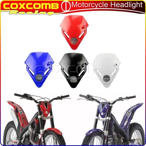 4Color Mini Motorcycle Motocross Enduro Headlight LED Headlamp Trail Dirt Bike Head Lights For GSX ZXR CBR CBF EC300 TXT280
