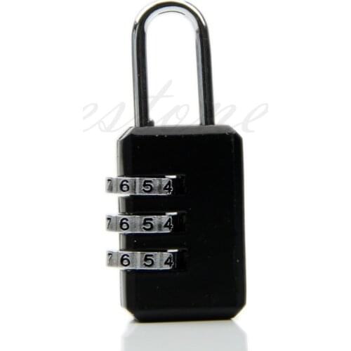 5Pcs/lot Mini 3 Digit Resettable Combination Luggage Suitcase Lock Padlock Gray 05B #18463