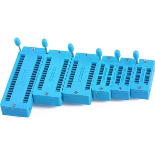 6PC Universal 14/16/18/24/28/40 pin IC Test Universal ZIF Socket Hot Home Improvement