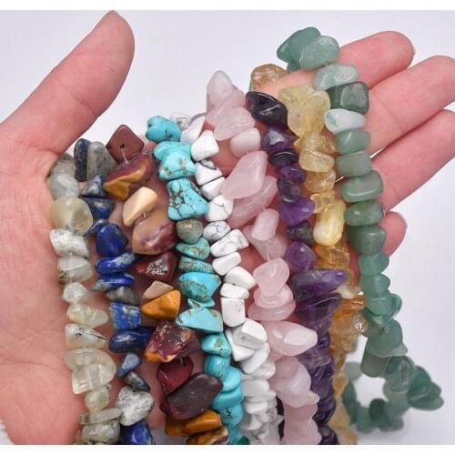 8-12mm Natural Stone Chips Beads Gemstone Gravel For Jewelery Making 16.5 Inches Per Strand HK041