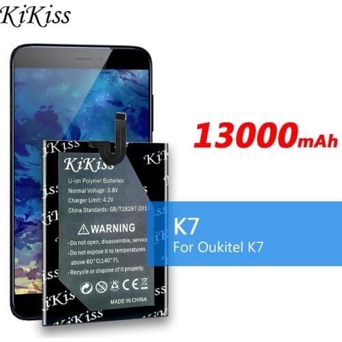 KiKiss 13000mAh Battery For Oukitel K7 OukitelK7 K 7 Smart Phone Replacement High Quality Large Capacity Back Up Batteries
