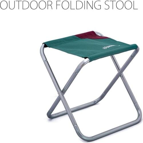 Outdoor Folding Stool Aluminum Alloy Oxford Picnic Camping and Fishing Train Travel Portable Chairs Glamping Gear Equipment