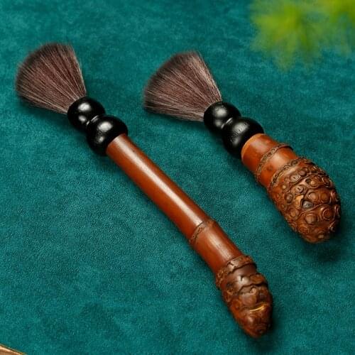 Fine Bamboo Root Pot Pot Pen Tea Brush Tea Tray Tea Pen Not Drop Bamboo Bamboo Pot Pot Wood Kungfu Tea Accessories