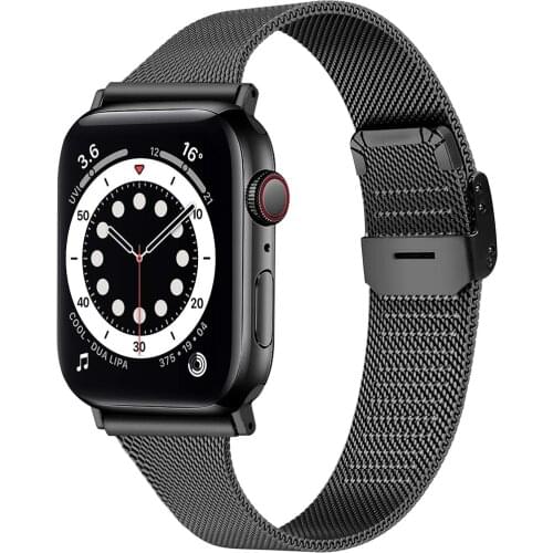 Slim Metal Strap For Apple Watch Band 40mm 44mm 38mm 42mm Stainless Steel Loop Bracelet for iWatch Series 6 Se 5 4 3 Accessories