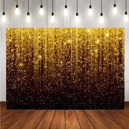 Black And Gold Glitter Backdrop Birthday Party Photo Background Photo Booth Wedding Decor Children Newborn Photo Studio Props