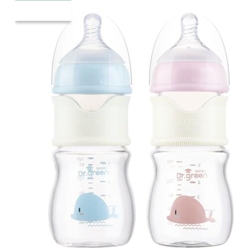 PPSU Baby Milk Feeding Bottle Wide-bore Quick Flush Anti-colic Newborn Milk Training Accessories Water Botellas Para Cute