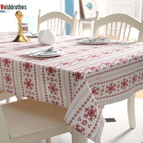 Canvas tablecloth thickened with a holiday Christmas tablecloth banquet birthday party table living room decoration tablecloth