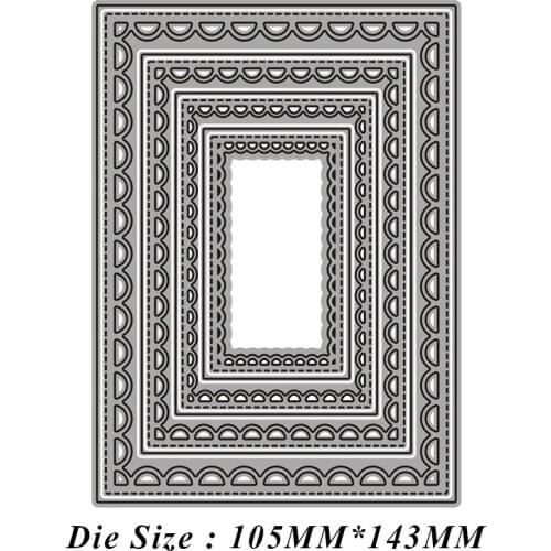 JMCRAFT2021New Rectangle #3 Background Stencil Metal Cutting Die For Scrapbooking Practice Hands-on DIY Album Card Handmade Tool