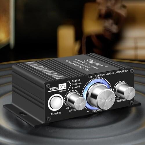 Kinter HiFi Stereo 2 Channel Mini Audio Power Amplifier 12V Audio Amplifiers For Car Home Class AB Amp 2021 New