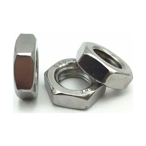 M3/M4/M5/M6-M30 GB6172 DIN439 Hex Thin Nut Outer Hexagon Nuts Metric thread 304 Stainless Steel