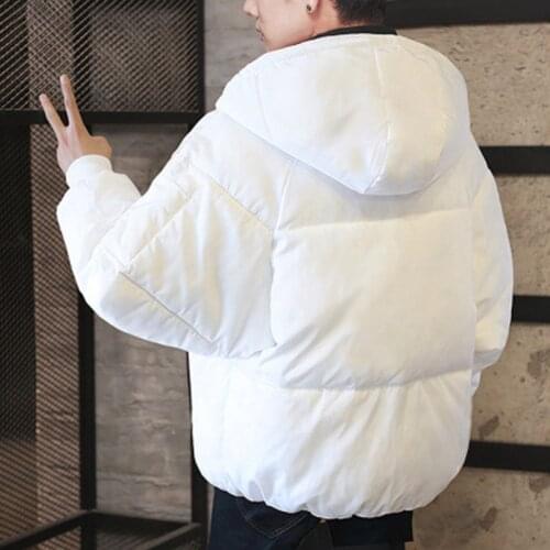 2020 Mens Winter Jacket Large Size Solid Black Zipper Loose Parka Masculina Hoodie Thick Warm Bread Clothing Time limited