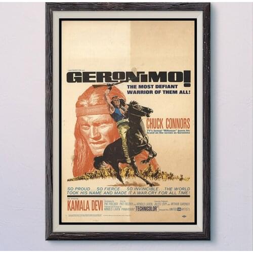 N108 GERONIMO Vintage Classic Movie Wall Silk Cloth HD Poster Art Home Decoration Gift