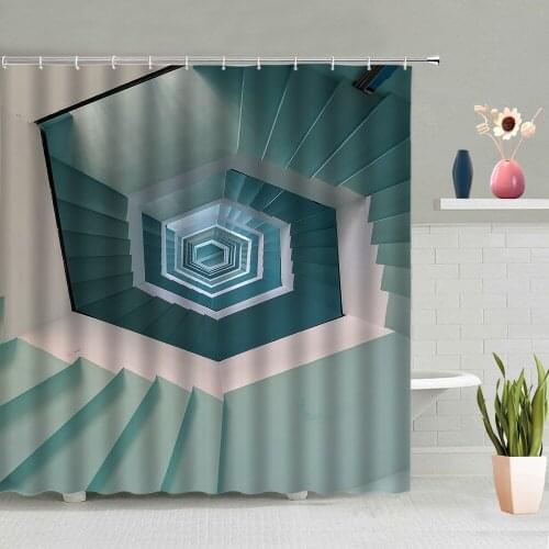 Color Geometric Shower Curtain Set Bohemian Mandala Flowers Abstract Art Bathtub Decor Screen Washable Bathroom Hanging Curtains