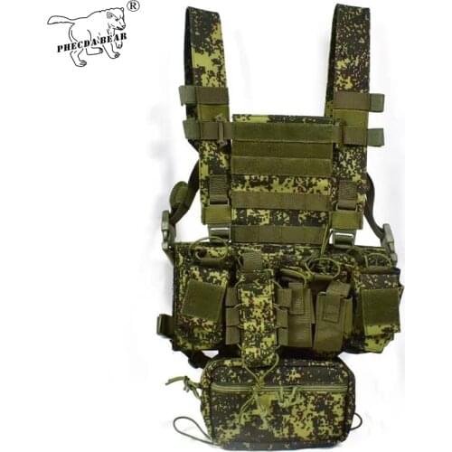 PHECDA 600D military chest rig MOLLE system light-weight quick-release war game D3 paintball vest military tactical chest vest