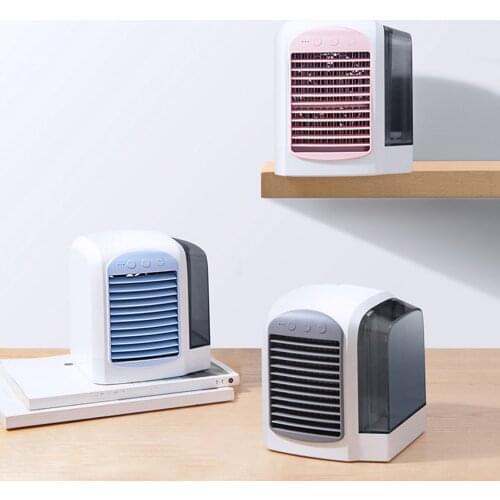 WT-F10 Mini Desktop Fan Humidifying Fan Cooling Low Noise Cooling Fan Three Gear Wind For Office Dormitory Bedroom