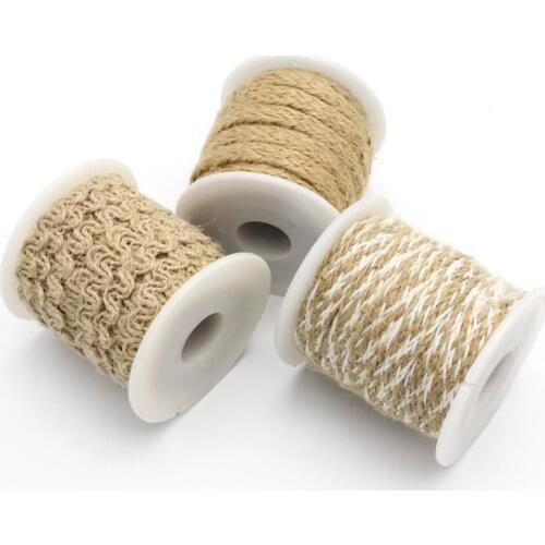 Natural Jute Twine Rope Burlap Ribbon DIY Craft Vintage Wedding Party Decor 2y/lot( without scroll) V0807