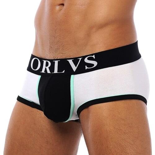 ORLVS Brand 50PC/LOT Wholesale Men Underwear Sexy Boxers Quick Dry Mesh Breathable Comfortable Underpants Cueca Tanga Cotton