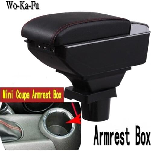 For mini R56 Armrest box central Store content box cup holder ashtray interior Mini R50 Hatch II gen