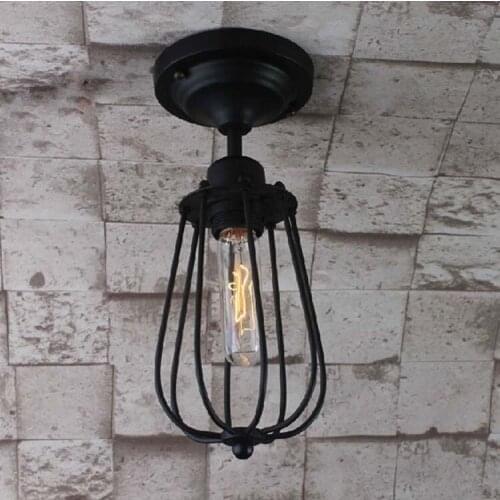 Nordic style Retro ceiling light Down light Led Aisle Ceiling lamp Living room suspended ceiling porch Bedroom Black