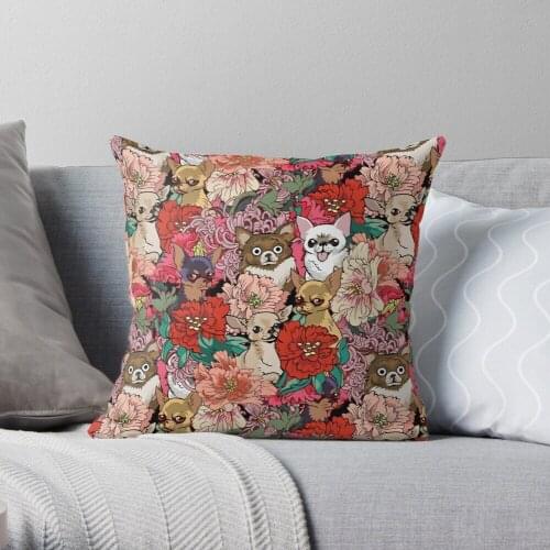 Because Chihuahua Throw Pillow Cushion Cover Polyester throw pillows case on sofa home living room car seat decor 45x45cm