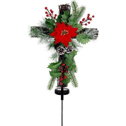 Solar Christmas Tree LED Flower Arrangement Light Lawn Garden Light Christmas Decoration Creative Garden Lighting