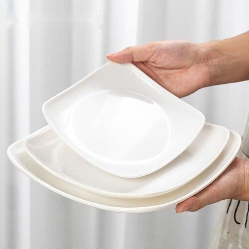 SIA-HUAT Melamine Restaurant White Plate Bandejas Para Desayunos Kitchen Dishes Ins Style Tableware Large Dinner Serving Platter